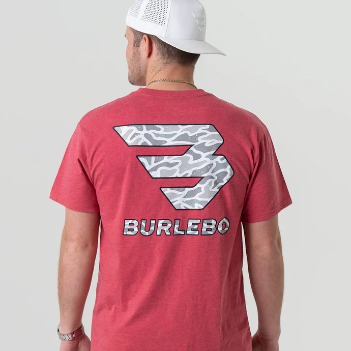 Burlebo White Camo Flying B Logo SS Tee