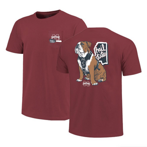 Mississippi State Bulldogs State Slogan Mascot SS Tee