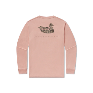 Southern Marsh Seawash Retro Duck Originals LS Tee in Salmon