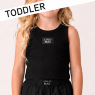Lulu Mac TODDLER Solid Tank in Black