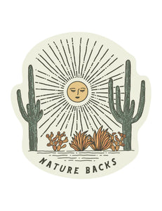 Nature Backs Saguaro Sticker