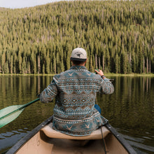 Load image into Gallery viewer, Burlebo Vintage Whitetail Aztec Heavyweight Flannel in Olive