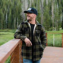 Load image into Gallery viewer, Burlebo Men&#39;s Shacket in Mallard Green Plaid