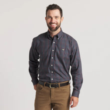 Load image into Gallery viewer, Southern Marsh Chateau Windowpane Dress Shirt in Navy