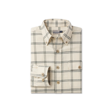 Load image into Gallery viewer, Southern Marsh Cedar Park Windowpane Flannel Dark Olive &amp; Tan