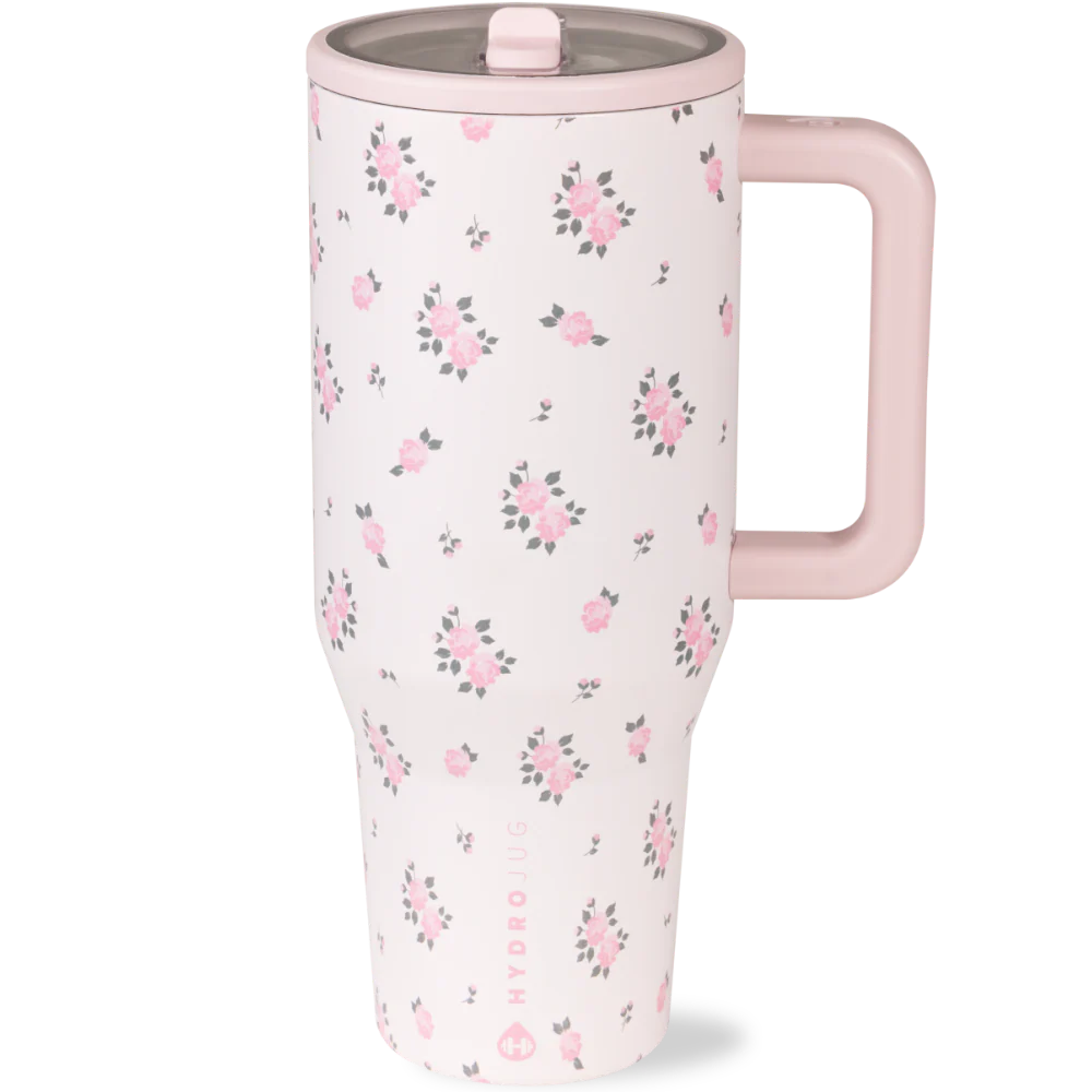 HydroJug Traveler 40oz Tumbler in Wild Rose