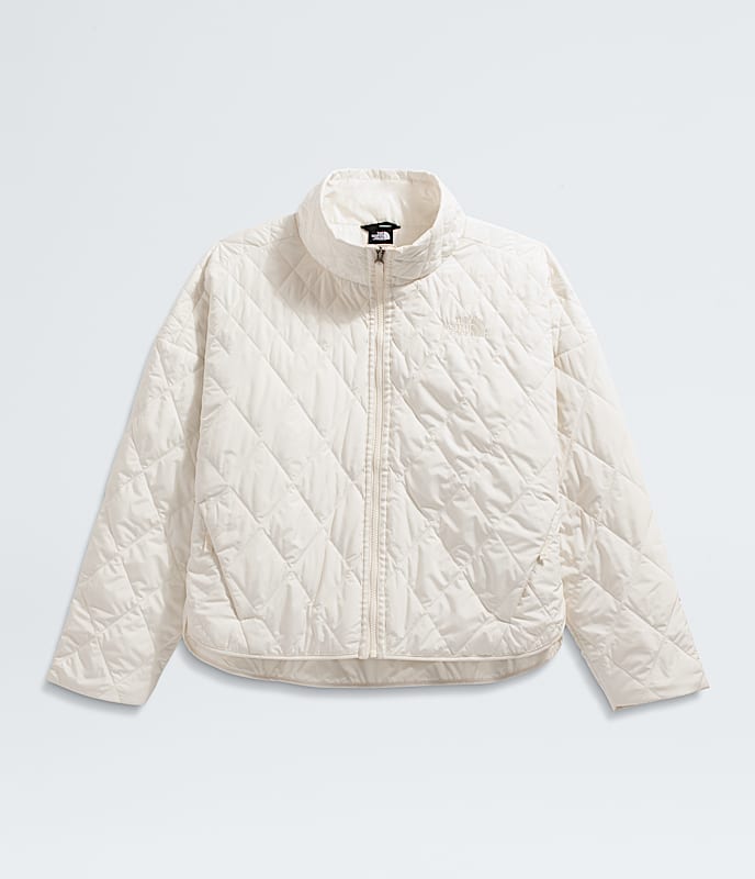The North Face Women's Diamond Peak Insulate Jacket in White Dune