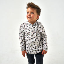Load image into Gallery viewer, Burlebo Youth Performance Hoodie in Ducks and Dogs