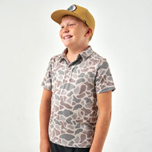 Load image into Gallery viewer, Burlebo Youth Performance Polo in Classic Deer Camo