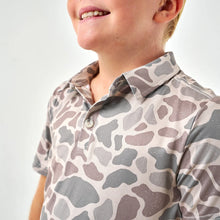 Load image into Gallery viewer, Burlebo Youth Performance Polo in Classic Deer Camo