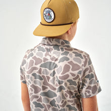 Load image into Gallery viewer, Burlebo Youth Performance Polo in Classic Deer Camo