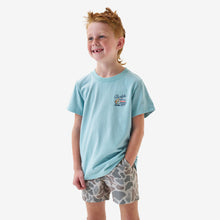 Load image into Gallery viewer, Burlebo Youth Tackle Shop SS Tee in Sky Blue