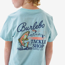 Load image into Gallery viewer, Burlebo Youth Tackle Shop SS Tee in Sky Blue