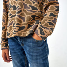 Load image into Gallery viewer, Burlebo Youth Thermal Hoodie in Gauge Camo