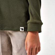 Load image into Gallery viewer, Burlebo Youth Thermal Hoodie in Mallard Green