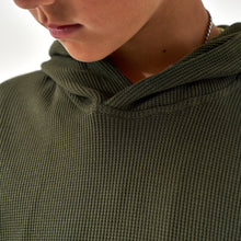 Load image into Gallery viewer, Burlebo Youth Thermal Hoodie in Mallard Green