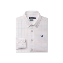 Load image into Gallery viewer, Southern Marsh Youth Lockhart Windowpane Dress Shirt in Light Blue