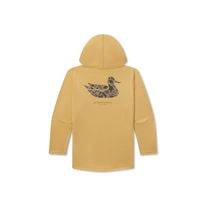 Southern Marsh Youth Duck Classic Hoodie in Khaki