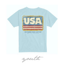 Load image into Gallery viewer, Southern Fried Cotton Youth USA Patch SS Tee
