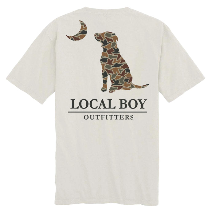 Local Boy Youth Autumn Duck Camo Dog & Moon SS Tee
