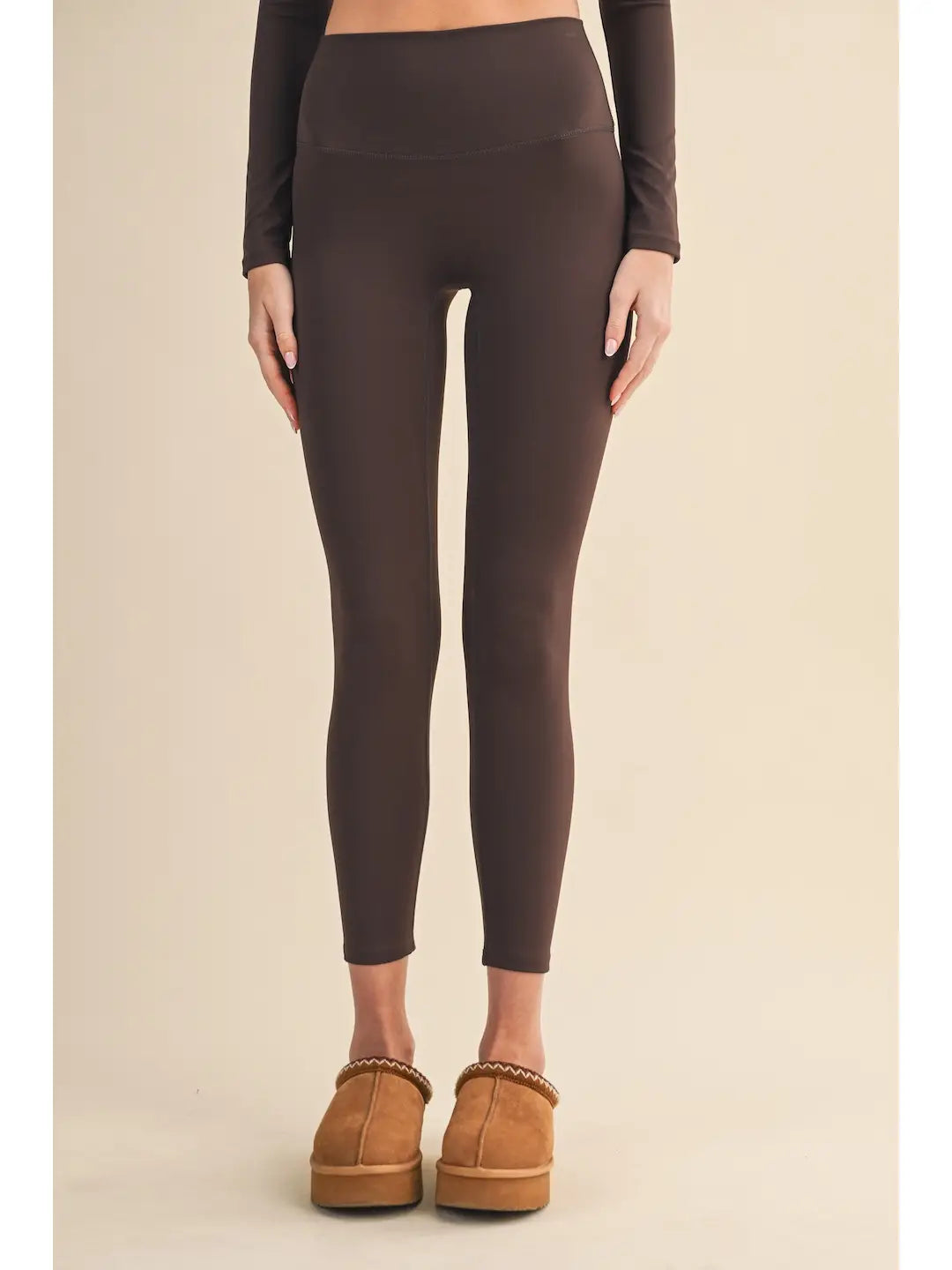 Get Enough Aligned Performance High-Rise Leggings in Chocolate