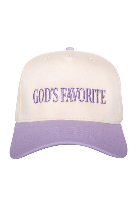 God's Favorite Two-Toned Vintage Hat in Light Purple/Tan