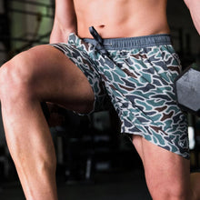 Load image into Gallery viewer, Burlebo 7&quot; Athletic Shorts in Retro Duck Camo