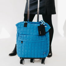 Load image into Gallery viewer, Pretty Simple Tenley Quilted Tote Roller Bag in Blue