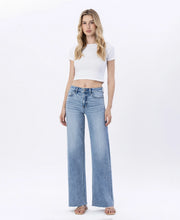 Load image into Gallery viewer, Already Have It High Rise Raw Hem Wide Jeans