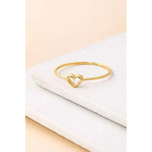 Load image into Gallery viewer, Dainty Open Heart Shape Fashion Ring Gold