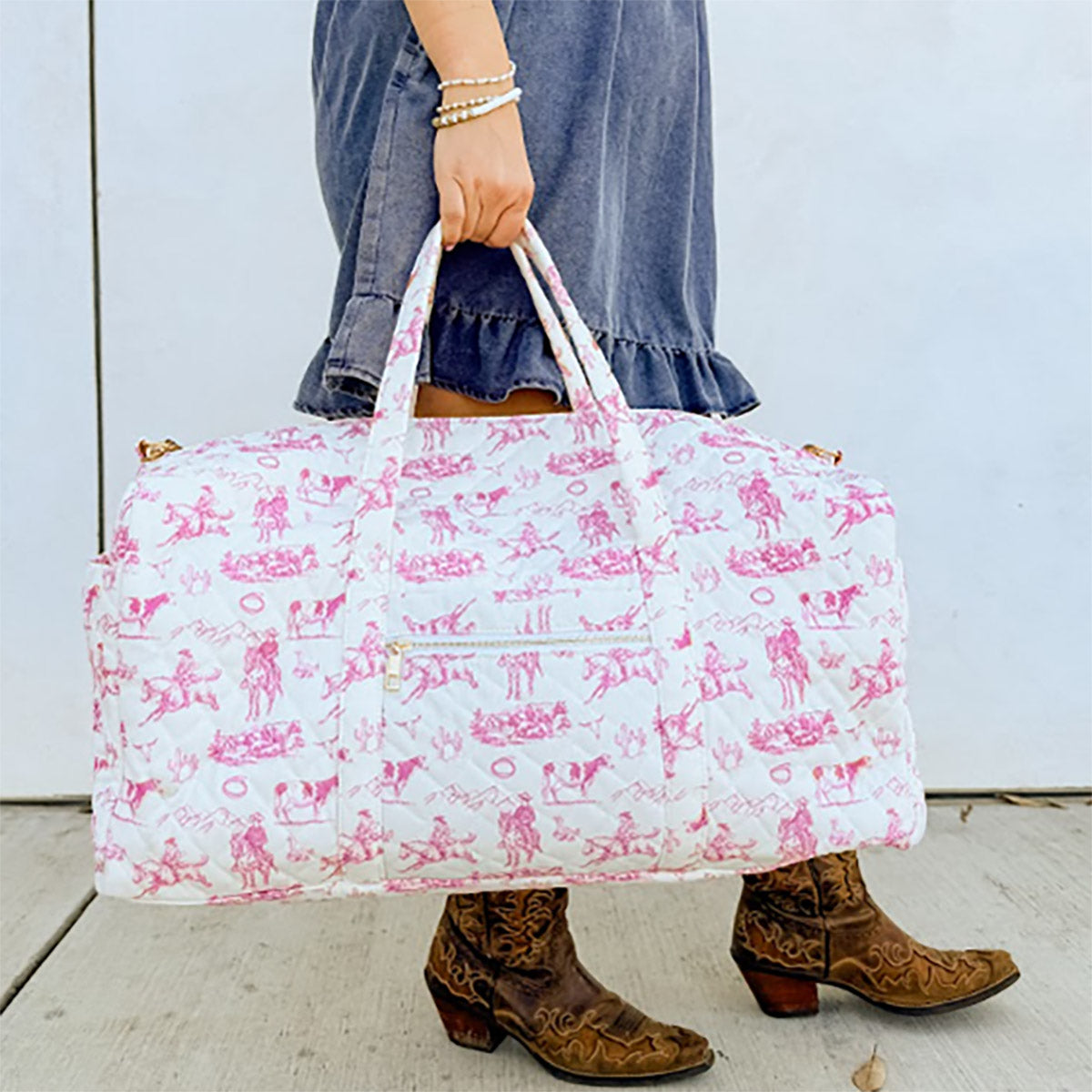 Mugsby Duffle Bag in Cowgirl Pattern