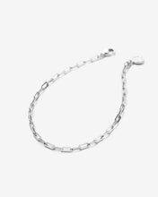 Load image into Gallery viewer, Bryan Anthonys Connected Delicate Paperclip Chain Anklet Silver