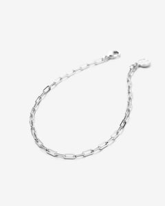 Bryan Anthonys Connected Delicate Paperclip Chain Anklet Silver
