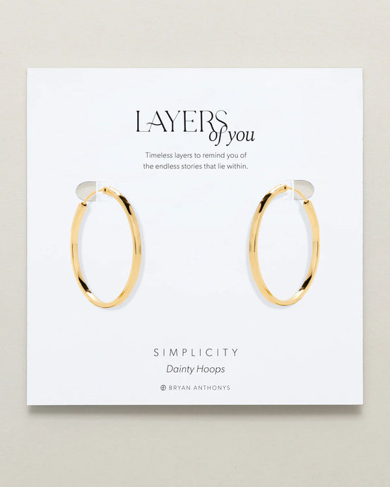 Simplicity Dainty Hoop Earrings Gold