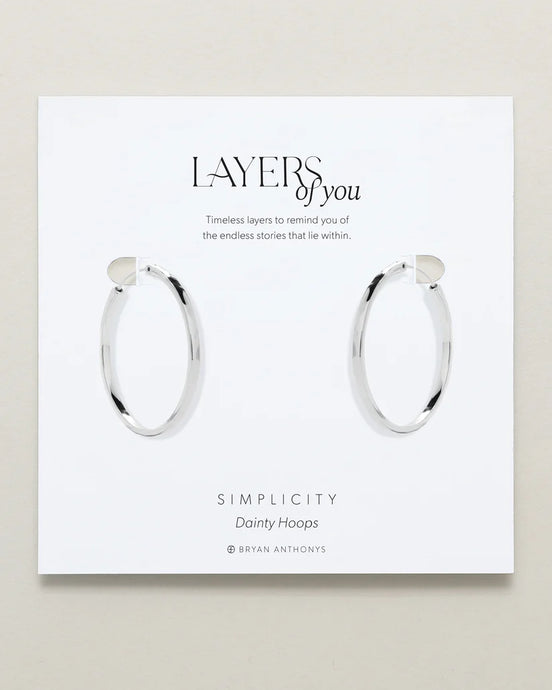 Simplicity Dainty Hoop Earrings Silver