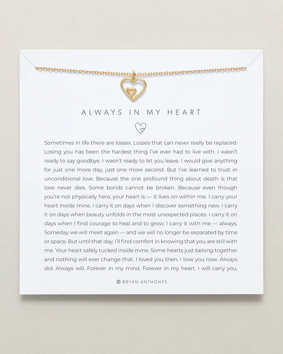 Always In My Heart Necklace Gold