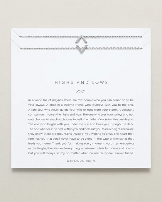 Highs & Lows Icon Necklace Set Silver