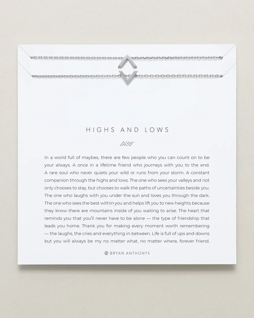 Highs & Lows Icon Necklace Set Silver