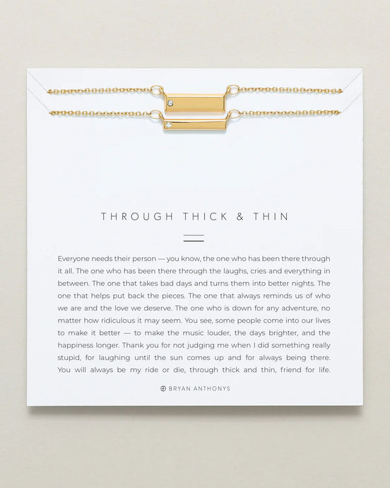 Through Thick & Thin Necklace Set Gold
