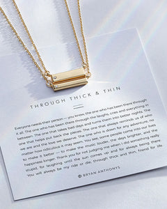 Through Thick & Thin Necklace Set Gold