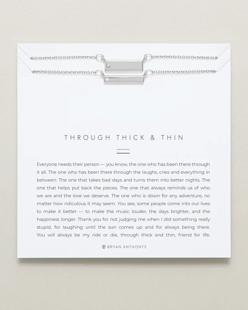 Through Thick & Thin Necklace Silver