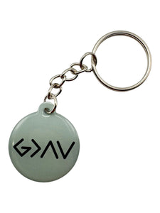 Versible Mint + God is Greater Tap to Pray Keychain