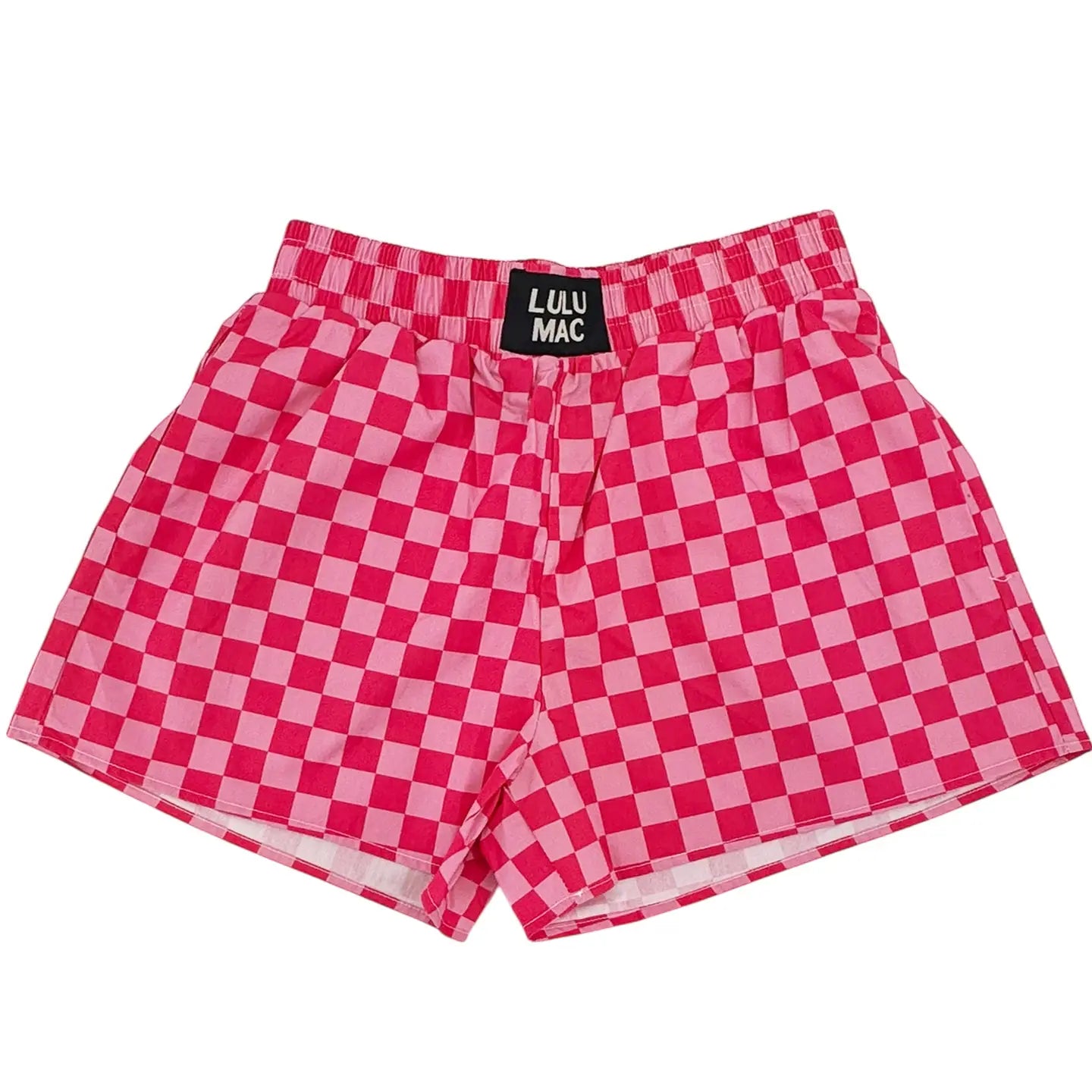 Lulu Mac BXCK Boxer Shorts in Pink Check