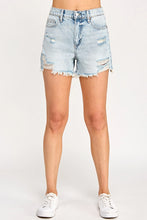 Load image into Gallery viewer, Broken Heart Distressed High Rise Tomboy Denim Shorts
