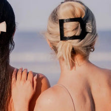 Load image into Gallery viewer, Teleties Large Flat Square Clip Jet Black