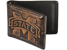 Load image into Gallery viewer, Mississippi State Bulldogs Burnished Leather Money Clip