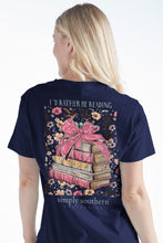 Load image into Gallery viewer, Simply Southern I&#39;d Rather Be Reading SS Tee