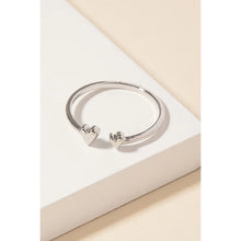 Load image into Gallery viewer, Delicate Double Heart Open Ring Silver