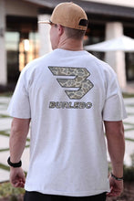 Load image into Gallery viewer, Burlebo Classic Deer Camo Signature Logo SS Tee Ash Grey