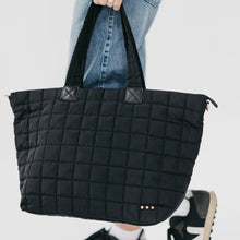 Load image into Gallery viewer, Pretty Simple Day Dreamer Quilted Tote Bag in Black